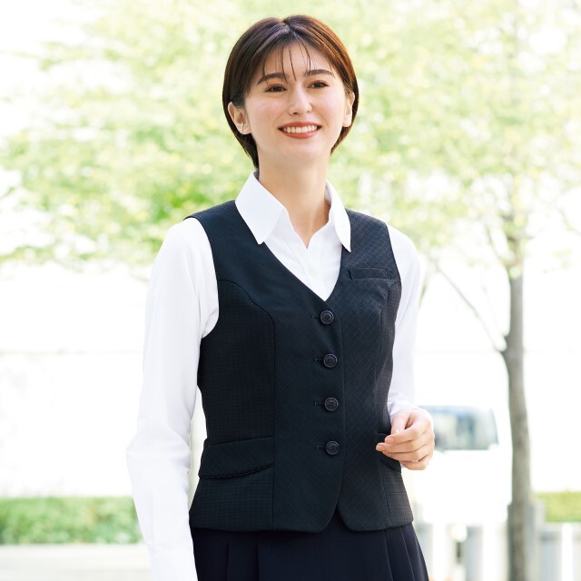 紺色 チェック 7号 ベスト レディース 人気 ベスト