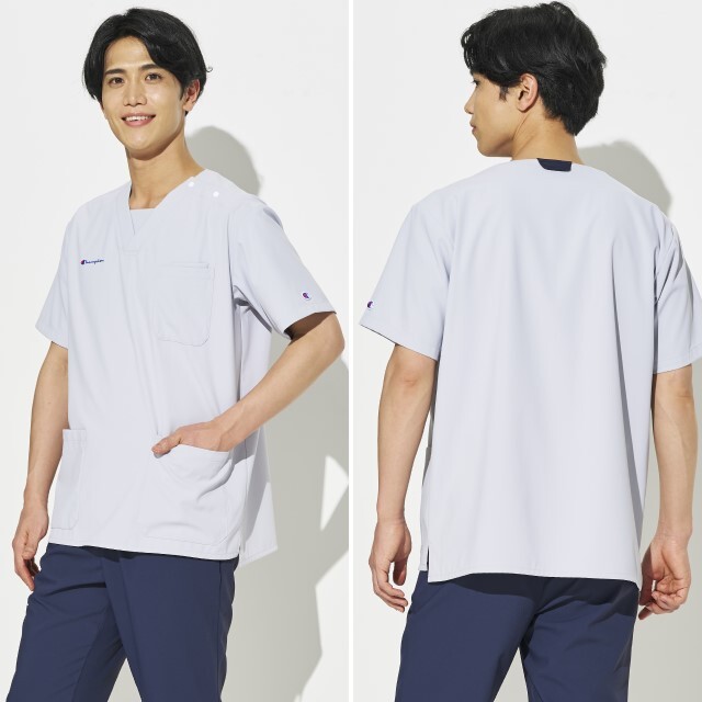 Champion メディカルウェア スクラブ 男女兼用 プルオーバー 制菌加工