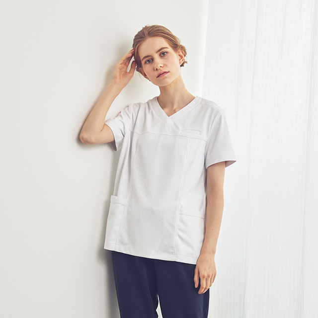 JILLSTUART メディカルウェア スクラブ 医療 ナース服 S グレージュ ジルスチュアート医療白衣｜JILL STUART medical | 医療制服