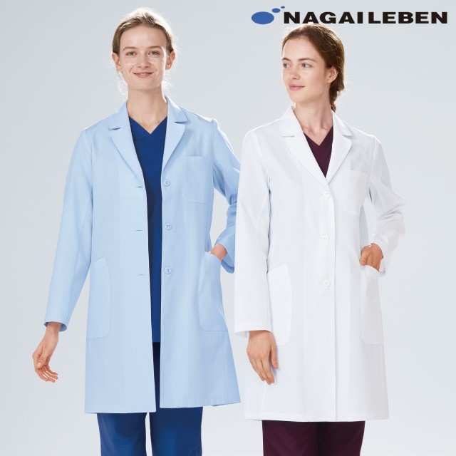 2536sp フォーク 診察衣 長袖 シングルボタン 女性用 おしゃれ 綿混 Folk 医療 医者 医師 女医 薬局衣 薬剤師 レディース レディス ドクターコート 白衣 医務衣 ジャケット 大きいサイズ 4l ホワイト 白衣ネット本店