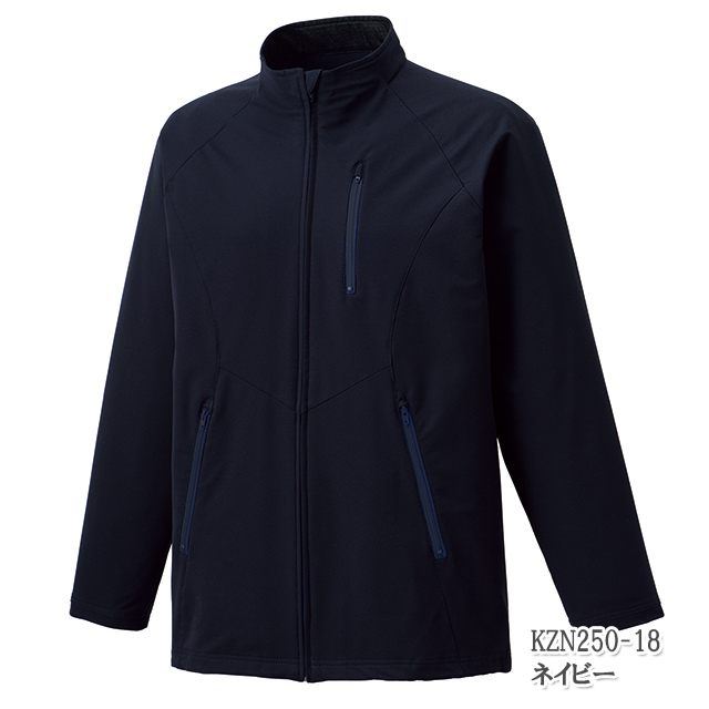 KZN250 カゼン ナースウェア ジップアップ ストレッチジャケット 男女
