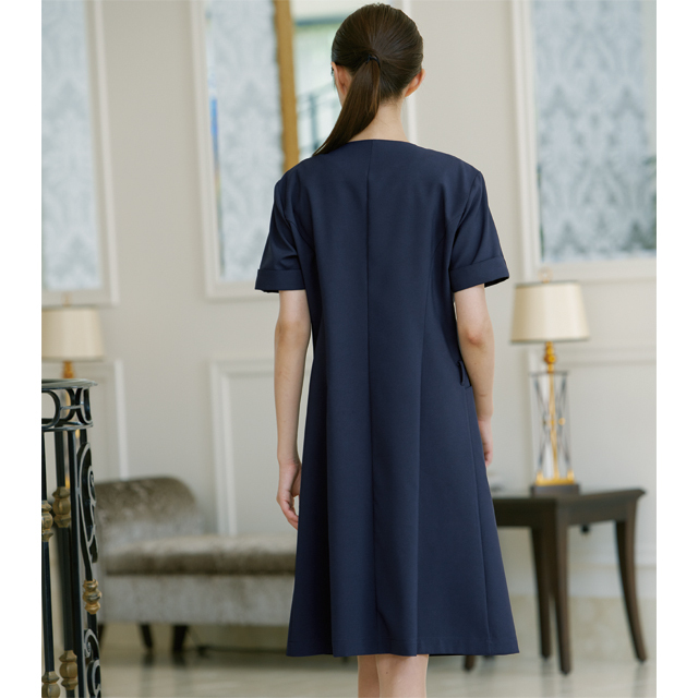 KZN321 カゼン ナースウェア ワンピース 女性用 半袖 工業洗濯可 制菌