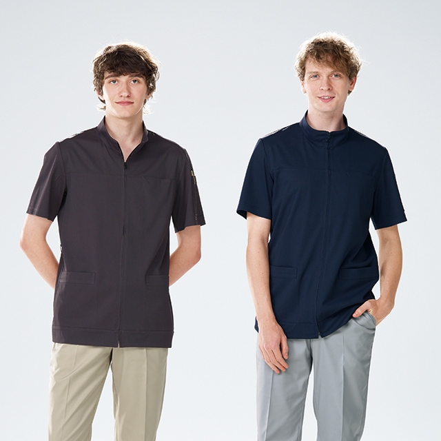 LH6262 ナガイレーベン ナースウェア ジャケット 男性用 半袖 PHS