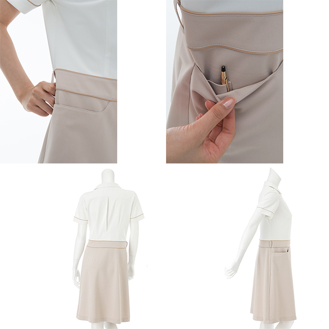 LH6277 ナガイレーベン ナースウェア ワンピース 女性用 半袖 PHS