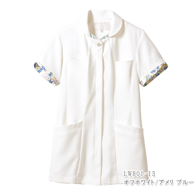 新品　住商モンブラン　ローラアシュレイ　ナースジャケット　L LW801 ローラ アシュレイ 住商モンブラン ナースウェア ジャケット