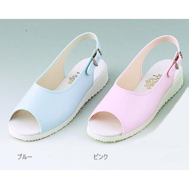 M21 マリアンヌ ナースサンダル 女性用 合成レザーサンダル 3E ヒール 3cm MARIANNU 医療用 看護師 レディース レディス 女子 ナースシューズ メディカルシューズ メディカルサンダル ナース靴 ブルー