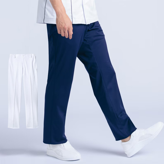 MB652 住商モンブラン ナースウェア パンツ 男性用  制菌加工 制電 吸汗 ストレッチ 防汚 MONTBLANC 医療用 看護師 ナース 医師 ドクター 医者 薬剤師 白衣 メンズ 男子 ナースパンツ ズボン スラックス ホワイト ネイビー