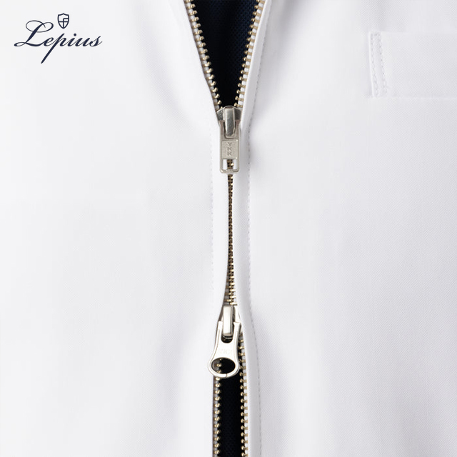 mdc032 lepius メンズ白衣 スタンドカラー ジップアップ 半袖