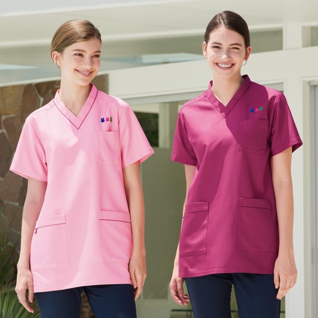 MFT5802 ナガイレーベン ミッフィー ナースウェア スクラブ 男女兼用