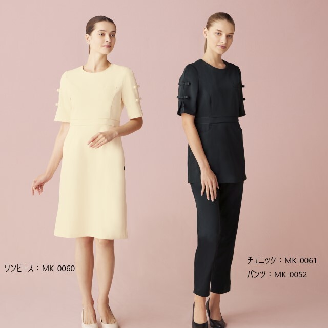 ミッシェルクラン] 女性 レディース チュニック 【透防止／制電／ストレッチ／制菌／工業洗濯対応】 MK0032 チュニック 白衣 ミッシェルクラン  MK-0022 半袖 ストレッチ 透け防止 女性 おしゃれ レディース チトセ エステ服 医師 医療用白衣 人気デザイン ホワイト ... [ミッシェルクラン] 女性 レディース チュニック 【透防止／制電／ストレッチ／制菌／工業洗濯対応】 MK0032