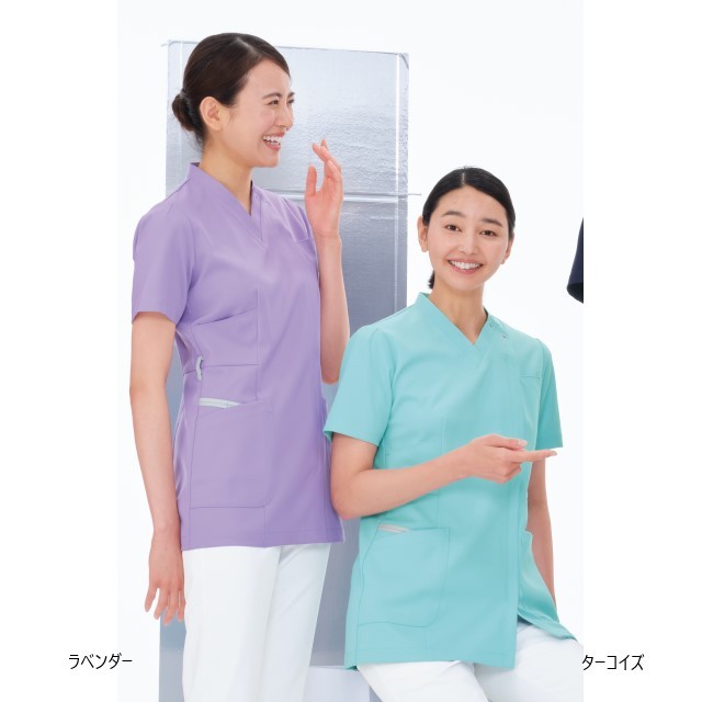 ML1122 ナガイレーベン ナースウェア スクラブ 女性用 半袖 PHS
