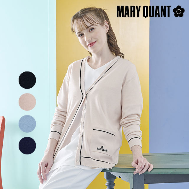マリークワント MARY QUANT ライン入りカーディガン UVカット 介護スタッフ 訪問介護 訪問看護 看護師 ナース ナースウェア 介護 ケアスタッフ 保育スタッフ 病院 医院 クリニック 介護施設 保育施設 ユニセックス