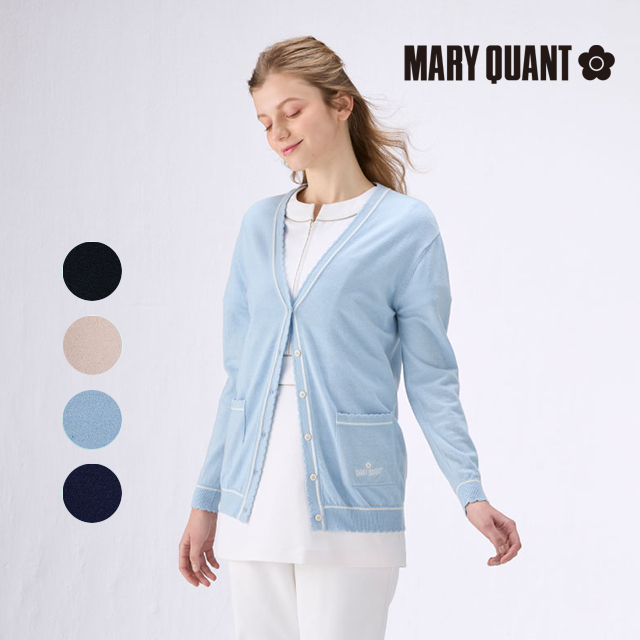 マリークワント MARY QUANT ライン入りカーディガン UVカット 介護スタッフ 訪問介護 訪問看護 看護師 ナース ナースウェア 介護 ケアスタッフ 保育スタッフ 病院 医院 クリニック 介護施設 保育施設 ユニセックス