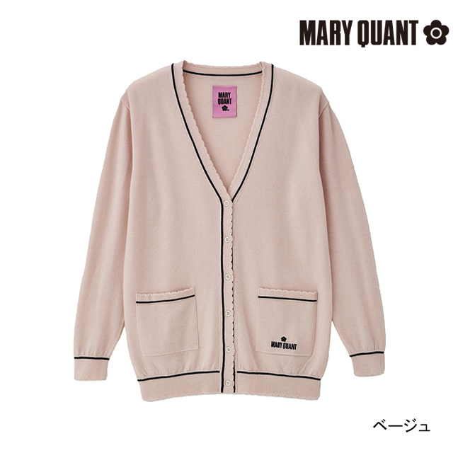 マリークワント ナース カーディガン ライン入り UVカット MARY QUANT