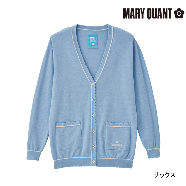 マリークワント ナース カーディガン ライン入り UVカット MARY QUANT