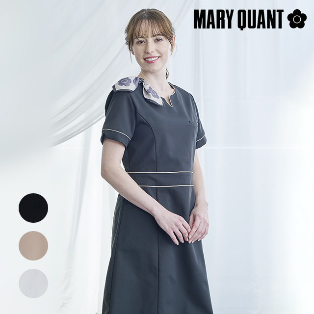 マリークワント MARY QUANT メディカルワンピース スカーフ付き 介護スタッフ 訪問介護 訪問看護 看護師 ナース ナースウェア 介護 ケアスタッフ 保育スタッフ 病院 医院 クリニック 介護施設 保育施設 ユニセックス メディカルウェア