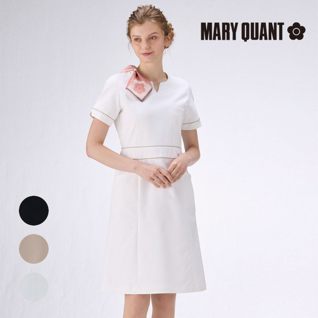 マリークワント MARY QUANT メディカルワンピース スカーフ付き 介護スタッフ 訪問介護 訪問看護 看護師 ナース ナースウェア 介護 ケアスタッフ 保育スタッフ 病院 医院 クリニック 介護施設 保育施設 ユニセックス メディカルウェア