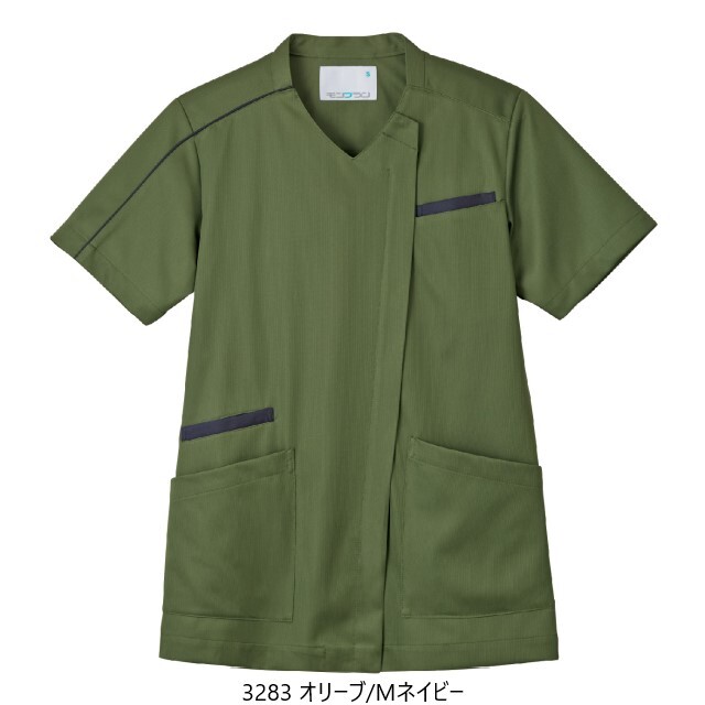 MS003 住商モンブラン スクラブ 半袖 男女兼用 制菌加工 透け防止 吸汗