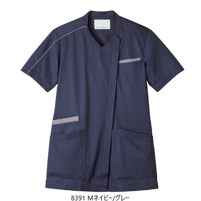 MS003 住商モンブラン スクラブ 半袖 男女兼用 制菌加工 透け防止 吸汗