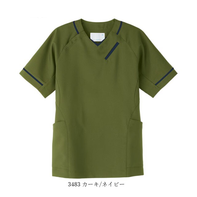 MS006 住商モンブラン スクラブ 半袖 男女兼用 制菌加工 制電