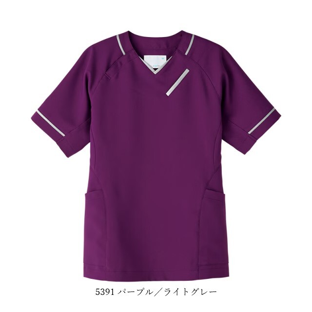 MS006 住商モンブラン スクラブ 半袖 男女兼用 制菌加工 制電