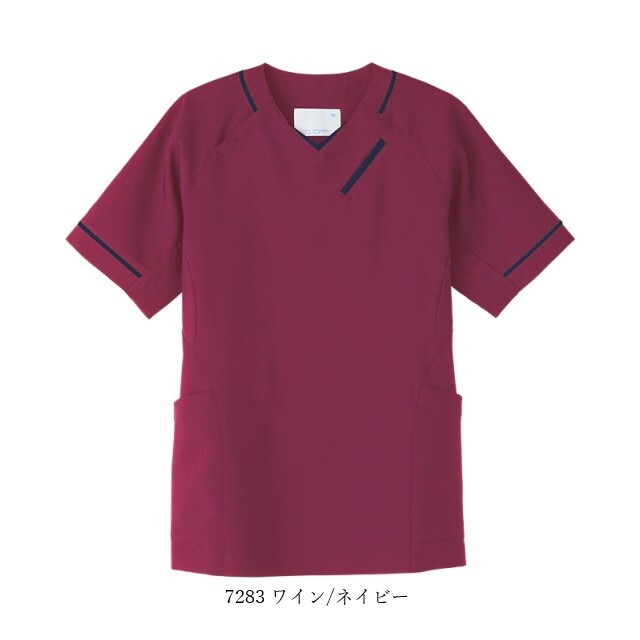MS006 住商モンブラン スクラブ 半袖 男女兼用 制菌加工 制電