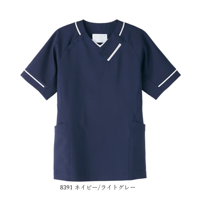 MS006 住商モンブラン スクラブ 半袖 男女兼用 制菌加工 制電