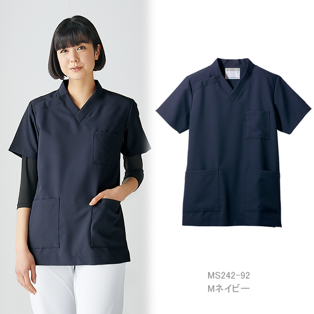 MS242 住商モンブラン ドクターウェア スクラブ 男女兼用 半袖