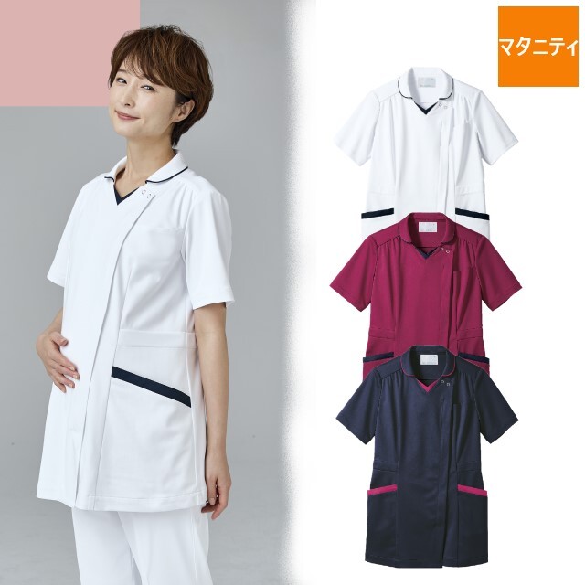 MS900 住商モンブラン ナースウェア マタニティスクラブ 半袖 制菌加工