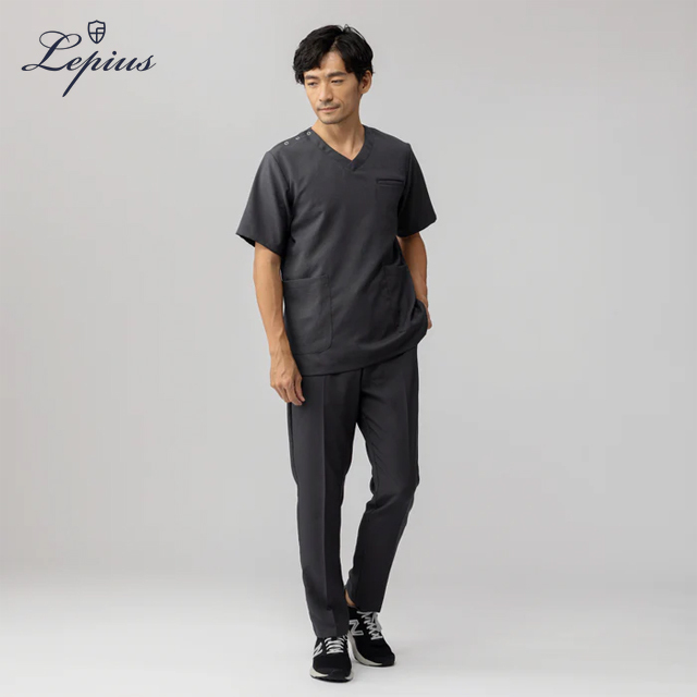 msp004 lepius スクラブパンツ メンズ センタープレス 男性用