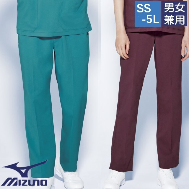 MZ-0312 チトセ ミズノ スクラブ パンツ 男女兼用 半袖 めちゃ涼 高通気 涼しい ストレッチ 制電 制菌 ウエストゴム ヒモ入り 前ファスナー CHITOSE MIZUNO 医療用 ドクター ナースウェア 医師 看護師 介護 薬剤師 リハビリ 歯科 整形 マッサージ ユニセックス ズボン