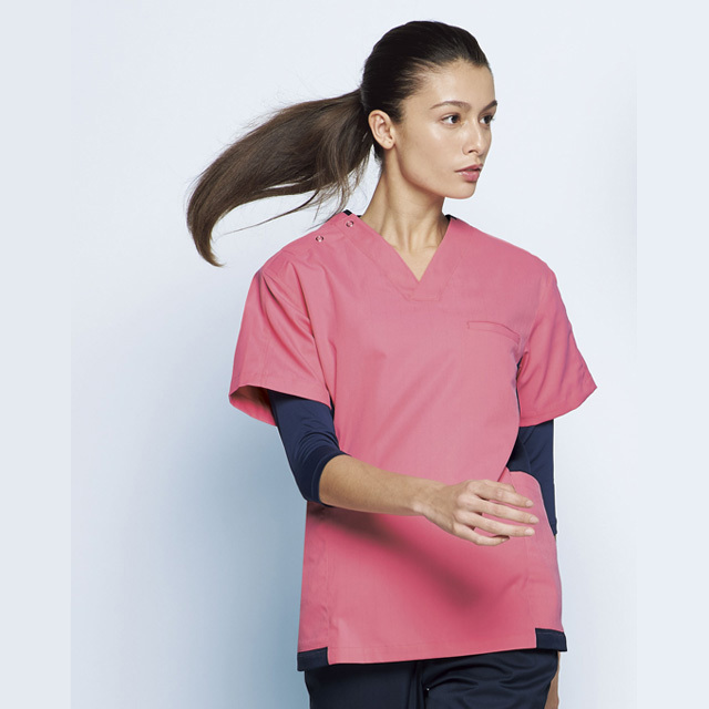 MZ-0181 チトセ ミズノ ナースウェア スクラブ 男女兼用 半袖 スマホ