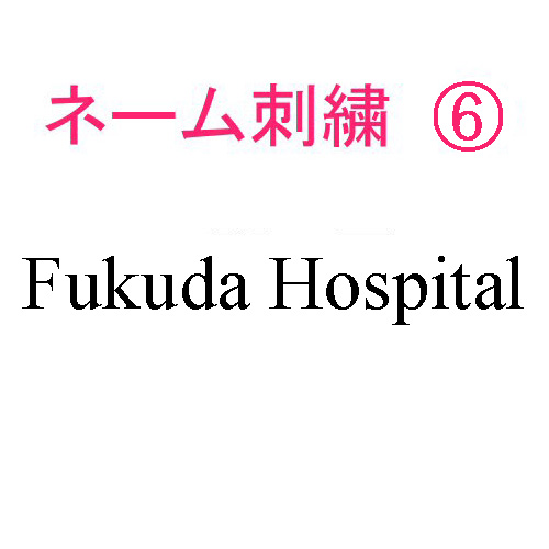 ネーム刺繍6(院名・店名・科名・職種 英字)