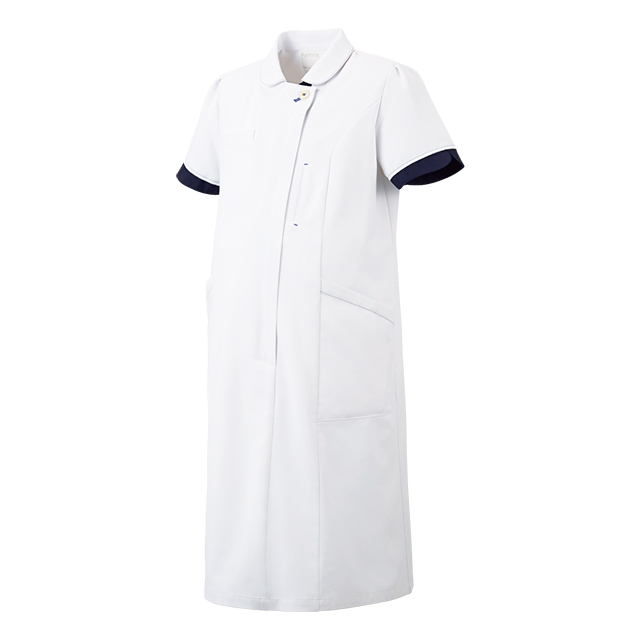 Op3056 オンワード マタニティ ナースウェア ワンピース 女性用 半袖 制菌加工 静電気帯電防止 ストレッチ 透け防止 吸水 速乾 形態安定 二重ポケット Onward ラフィーリア Raffiria 医療用 看護師 レディース レディス ナースワンピース 白衣 ホワイト 白 妊婦 プレママ
