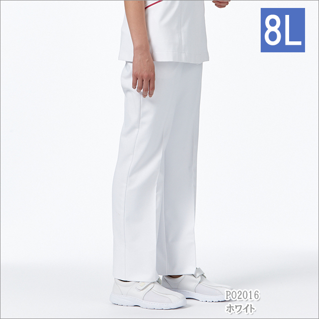 PO2016B オンワード ナースウェア パンツ 女性用 大きいサイズ すっきりタイプ  制菌加工 静電気帯電防止 ストレッチ 透け防止 防汚 吸水 速乾 形態安定 ONWARD ラフィーリア Raffiria 医療用 看護師 レディース 4L 5L 6L 7L 8L