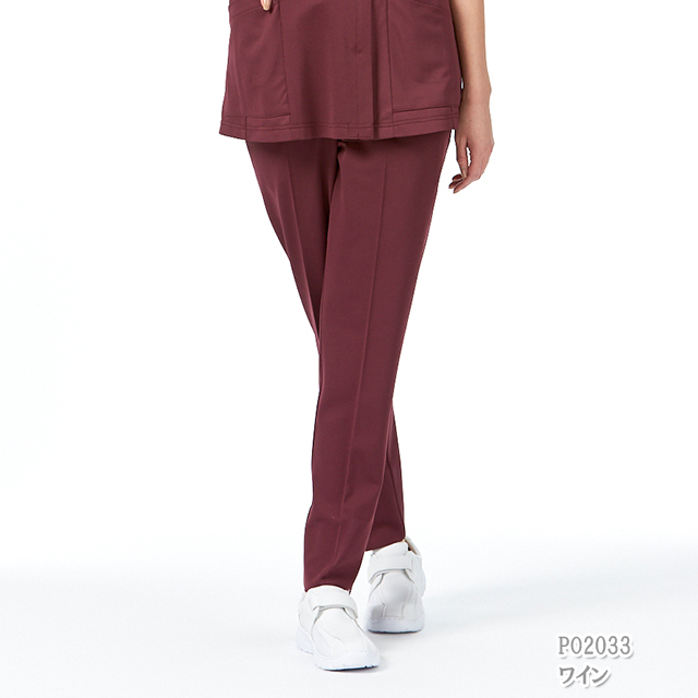 PO2032 PO2033 オンワード ナースウェア パンツ 女性用 ノータック