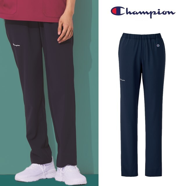 PR5026 Champion チャンピオン 白衣 パンツ メディカルウェア 男女兼用 テーパードパンツ ウエスト総ゴム 制菌加工 静電気帯電防止 ストレッチ 吸水加工 速乾性 接触冷感性 工業洗濯可 ONWARD 医療用 医師 看護師 歯科医院 介護施設 整骨院 動物病院 リハビリ 理学療法士