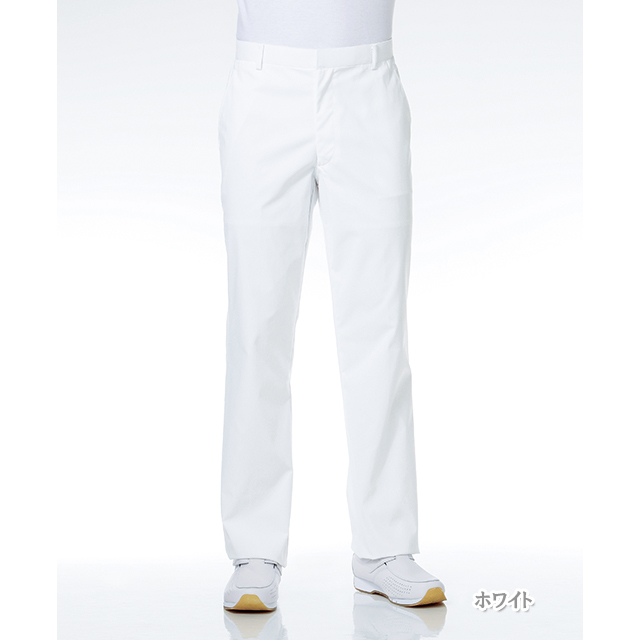 REP150 カゼン ナースウェア パンツ 男性用 抗ウイルス加工 制菌加工 抗菌防臭 吸汗 ストレッチ ストレート ノータック ポケット ウエストベルト通しKAZEN 医療用 看護師 介護 メンズ 男子 ズボン スラックス 