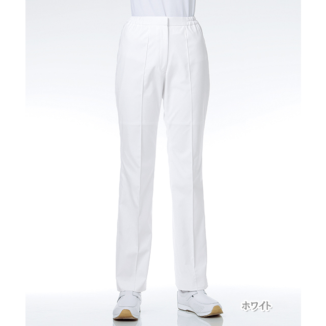 REP165 カゼン ナースウェア パンツ 女性用 抗ウイルス加工 制菌加工 抗菌防臭 吸汗 ストレッチ ブーツカット センタープレス 脇ゴム 裏地付き KAZEN 医療用 看護師 介護 レディース レディス 女子 ズボン 