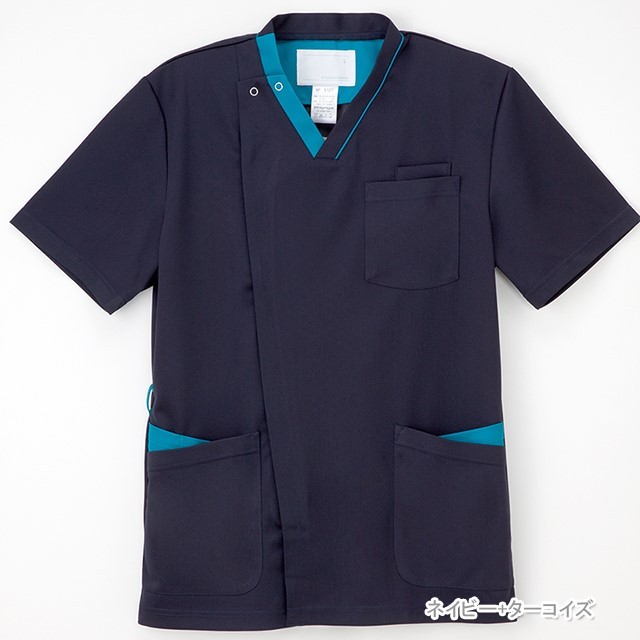 RF5127 ナガイレーベン ナースウェア スクラブ 男性用 半袖 PHS