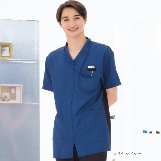 RT5072 ナガイレーベン ナースウェア スクラブ 男女兼用 半袖 PHS