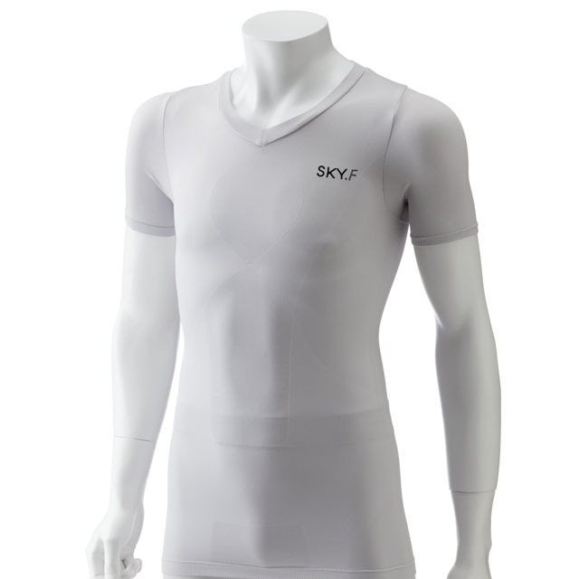 SKF7022 ナガイレーベン ナースウェア サポートインナー 男性用 半袖 NAGAILEBEN 医療用 看護師 介護 姿勢バランスを改善 医療従事者専用 スカイエフ メンズトップ メンズ 男子 肌着 インナー アンダーウェア 