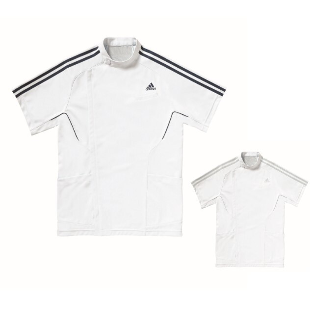 【SALE】【返品交換不可】SMS601 adidas アディダス メンズジャケット KAZEN 白衣 ドクター 医師 ナースウェア 看護師 介護 男性用　病院 医院【特別価格】