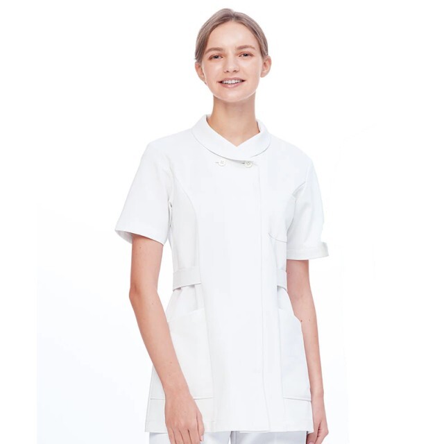 TS2077 ナガイレーベン ナースウェア ジャケット 女性用 半袖 制菌加工