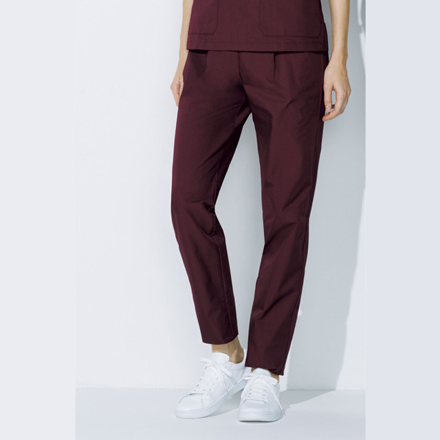 UN-0072 unite ユナイト スクラブパンツ 女性用 (ウエストゴム ヒモ入り ストレッチ 丈夫 白衣 医師 ドクター 看護師用 ナース レディース 女性 ブラック ワイン ネイビー ベージュ パープル)