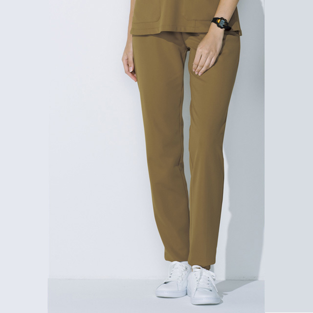 UN-0076 unite ユナイト スクラブパンツ 女性用 (動きやすい ウエストゴム ストレッチ ニット 制菌 医師 ドクター 看護師用 ナース レディース ブラック ワイン ネイビー ベージュ パープル)