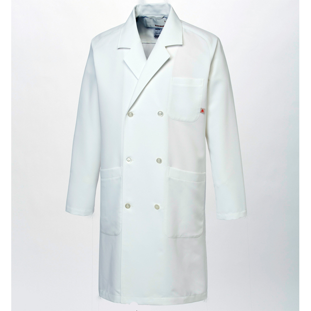 UQM4502 ルコックスポルティフ 診察衣 ダブルボタン 男性用 長袖 工業
