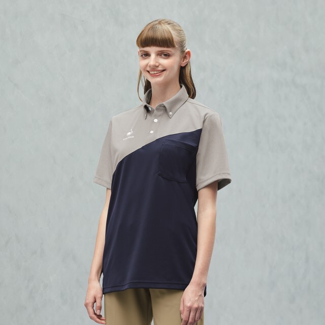 ジャンポ-ルゴルチェ リボンシャツ UZL3203 ルコックスポルティフ lecoqsportif ケアスタッフウェア