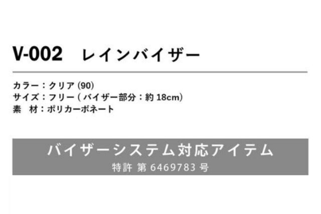 レインウェア Kajimeiku V002 レインバイザー 雨除け レイングッズ