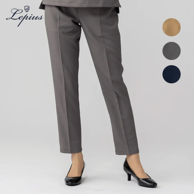 wsp004 lepius スクラブパンツ レディース  イージーケア ストレッチ センタープレス 女性用 レピウス 医療用 医師 ドクター 薬剤師 教師 薬局 医者